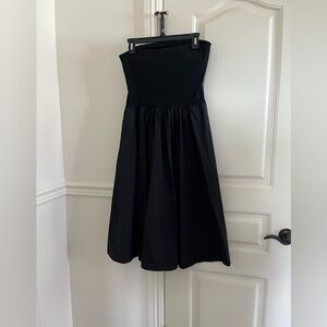 Black Strapless Dress, built in bra M